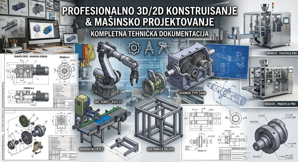3D / 2D Konstruisanje i Mašinsko Projektovanje