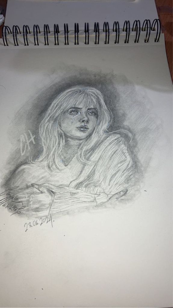 Crtam portrete u grafitu — slika